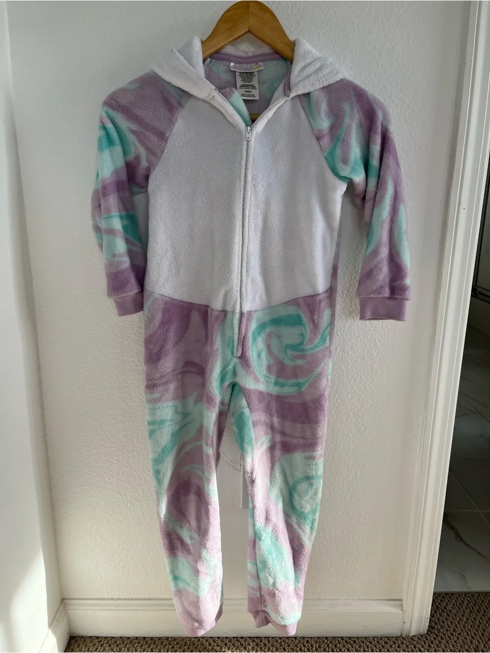 Saint Eve Kids Unicorn Onesie in Pastel Purple & Teal